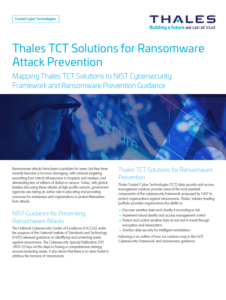 White Paper: NIST Cybersecurity Framework and Ransomware Prevention Guidance Mapping